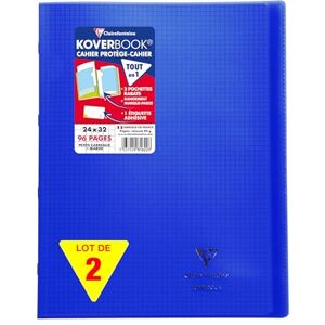 Clairefontaine 981622AMZC Set of 2 Stapled Notebooks Koverbook Navy Blue 24x32 cm 96 Pages Small Squares with Margin White Paper 90 g Polypro Cover Clairefontaine 981622AMZC Set of 2 Stapled Notebooks Koverbook Navy Blue 24x32 cm 96 Pages Small Squares with Margin White Paper 90 g Polypro Cover
