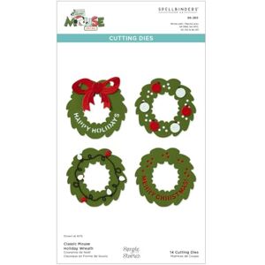 Spellbinders Classic Mouse Holiday Wreath Etched Dies from The Say Cheese Classic Mouse Christmas Collection Spellbinders Classic Mouse Holiday Wreath Etched Dies from The Say Cheese Classic Mouse Christmas Collection