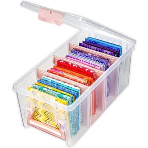 ArtBin Semi Satchel Portable Craft Organizer with 3 Dividers Clear Plastic Storage Case for Art & Craft Supplies ArtBin Semi Satchel Portable Craft Organizer with 3 Dividers Clear Plastic Storage Case for Art & Craft Supplies