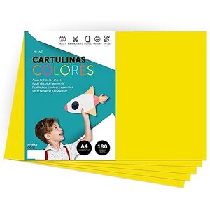 m-office A4 Coloured Card Stock Intense Colours 180g for Crafts, Print Your Documents and Creative Designs, Colour Foils A4 · (25 Sheets, Strong Yellow) m-office A4 Coloured Card Stock Intense Colours 180g for Crafts, Print Your Documents and Creative Designs, Colour Foils A4 · (25 Sheets, Strong Yellow)