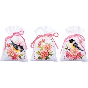 Vervaco Counted Pattern Pack Embroidery Set Bags 2 Great Tits in Flowers 3 DIY Counted Cross Stitch Embroidery Kits Crafts Adults Creative Set 8 x 12 cm Embroidery Set for Beginners Fabric Bag for Vervaco Counted Pattern Pack Embroidery Set Bags 2 Great Tits in Flowers 3 DIY Counted Cross Stitch Embroidery Kits Crafts Adults Creative Set 8 x 12 cm Embroidery Set for Beginners Fabric Bag for