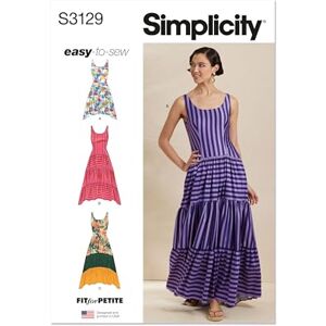 Simplicity Sewing Pattern SS3129R5 Misses' Dresses with Petite Lines R5 (14-16-18-20-22) Simplicity Sewing Pattern SS3129R5 Misses' Dresses with Petite Lines R5 (14-16-18-20-22)