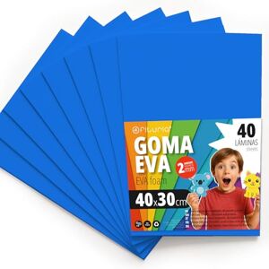 OFITURIA Eva Rubber for School and Creative Crafts, Coloured Foam Sheets for DIY Projects, Art, Children's Decoration, Scrapbooking, Craft Designs 40 x 30 cm (Light Blue, 40 Pcs) OFITURIA Eva Rubber for School and Creative Crafts, Coloured Foam Sheets for DIY Projects, Art, Children's Decoration, Scrapbooking, Craft Designs 40 x 30 cm (Light Blue, 40 Pcs)