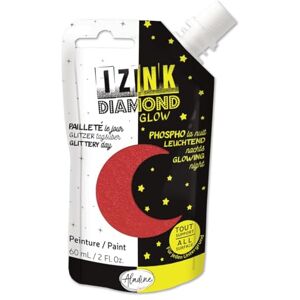 Aladine Izink Diamond Glow – Glitter Paint by Day, Glow in The Dark at Night – Ultra Coverage, Any Surface – DIY and Creative Hobbies – Soft Bottle 60 ml – Red 82099 Aladine Izink Diamond Glow – Glitter Paint by Day, Glow in The Dark at Night – Ultra Coverage, Any Surface – DIY and Creative Hobbies – Soft Bottle 60 ml – Red 82099