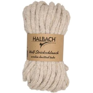 Halbach Seidenbänder Premium Wool Knitting Tube, Width: 10 mm, Length: 15 m, Chunky Wool for Thick Laces or Hand Knitting, Colour: Beige Halbach Seidenbänder Premium Wool Knitting Tube, Width: 10 mm, Length: 15 m, Chunky Wool for Thick Laces or Hand Knitting, Colour: Beige