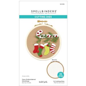 Spellbinders S3-519 Faux Embroidered Stockings Etched Dies from The Nichol's Needlework Collection by Nichol Spohr Spellbinders S3-519 Faux Embroidered Stockings Etched Dies from The Nichol's Needlework Collection by Nichol Spohr