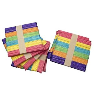 Craftplay Wood Craft Lollipop Sticks Wooden Popsicle Sticks Assorted Colours Pack of 1000 Craftplay Wood Craft Lollipop Sticks Wooden Popsicle Sticks Assorted Colours Pack of 1000