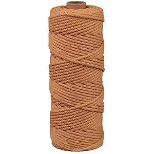 Rayher Poly-Cotton Macrame Cord with a Diameter of 3mm, Soft Crochet Thread, Yarn for Crafts, Floristry and Decorations, 70m, Hazel, 44007536 Rayher Poly-Cotton Macrame Cord with a Diameter of 3mm, Soft Crochet Thread, Yarn for Crafts, Floristry and Decorations, 70m, Hazel, 44007536