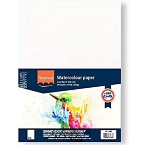 Creative Labs Florence Hot Pressed Watercolour Paper A3, White, 300 GSM, Smooth Surface, Artist Grade Quality, 25 Sheets for Painting, Hand Lettering, Art Projects Creative Labs Florence Hot Pressed Watercolour Paper A3, White, 300 GSM, Smooth Surface, Artist Grade Quality, 25 Sheets for Painting, Hand Lettering, Art Projects