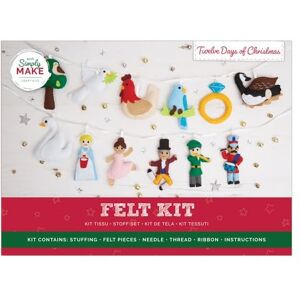 Simply MAKE Twelve Days of Christmas Felt Craft Kit, Felting Crafts for Adults, Kids, Great Gifts, Beginners Hobbies, DIY Crafts Decorations, Felting Embroidery Sewing Kits, Christmas Crafts Simply MAKE Twelve Days of Christmas Felt Craft Kit, Felting Crafts for Adults, Kids, Great Gifts, Beginners Hobbies, DIY Crafts Decorations, Felting Embroidery Sewing Kits, Christmas Crafts