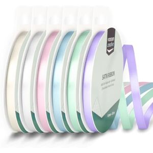 Vaessen Creative Satin 6mm x 10m - Double-Sided Ribbon for Gift & Crafting Vaessen Creative Satin 6mm x 10m - Double-Sided Ribbon for Gift & Crafting