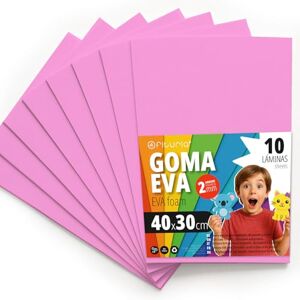 OFITURIA Eva Rubber for School and Creative Crafts, Coloured Foam Sheets for DIY Projects, Art, Children's Decoration, Scrapbooking, Craft Designs 40 x 30 cm (Pink, 10 Pcs) OFITURIA Eva Rubber for School and Creative Crafts, Coloured Foam Sheets for DIY Projects, Art, Children's Decoration, Scrapbooking, Craft Designs 40 x 30 cm (Pink, 10 Pcs)