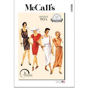 McCall's MCCALLS Sewing Pattern M8501P5 Misses' Mock Sarong Dress in Two Lengths P5 (12-14-16-18-20) McCall's MCCALLS Sewing Pattern M8501P5 Misses' Mock Sarong Dress in Two Lengths P5 (12-14-16-18-20)
