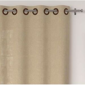 Soleil d'ocre , Lino Natura Cotton Linen Eyelet Voile 135 x 250 cm Soleil d'ocre , Lino Natura Cotton Linen Eyelet Voile 135 x 250 cm