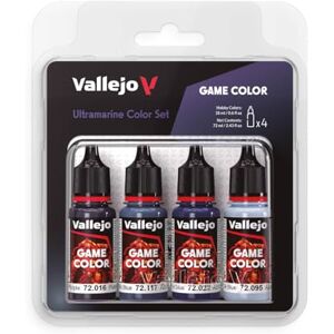 Vallejo Game Color Ultramarine Blue Acrylic Paint Set (Ultramarine Color Set). Kit of 4 Matte Finish Colors in 18 ml Dropper Bottles for Fantasy Figures and Wargames Vallejo Game Color Ultramarine Blue Acrylic Paint Set (Ultramarine Color Set). Kit of 4 Matte Finish Colors in 18 ml Dropper Bottles for Fantasy Figures and Wargames