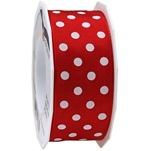C.E. Pattberg Red/White Polka Dot Ribbon - 20m Decorative Craft Band C.E. Pattberg Red/White Polka Dot Ribbon - 20m Decorative Craft Band