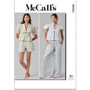 McCall's MCCALLS Sewing Pattern M8563A Misses' Lounge Tops, Shorts and Trousers A (XS-S-M-L-XL-XXL) McCall's MCCALLS Sewing Pattern M8563A Misses' Lounge Tops, Shorts and Trousers A (XS-S-M-L-XL-XXL)