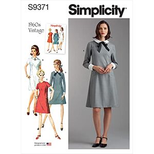 Simplicity Sewing Pattern S9371 Misses' and Women's Dress with Collar, Cuff and Sleeve Variations, 18W-20W-22W-24W-26W Simplicity Sewing Pattern S9371 Misses' and Women's Dress with Collar, Cuff and Sleeve Variations, 18W-20W-22W-24W-26W