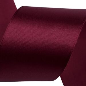 cyclingcolors Polyester Satin Ribbon 50mm x 22m Gift Wrap Ribbon for Packaging, Decoration, Birthday, Cakes, Sewing, Crafts & Floristry Bordeaux cyclingcolors Polyester Satin Ribbon 50mm x 22m Gift Wrap Ribbon for Packaging, Decoration, Birthday, Cakes, Sewing, Crafts & Floristry Bordeaux