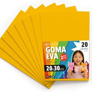 OFITURIA Eva Rubber for School and Creative Crafts, Coloured Foam Sheets for DIY Projects, Art, Children's Decoration, Scrapbooking, Craft Designs 20 x 30 cm (Yellow, 20 Pcs) OFITURIA Eva Rubber for School and Creative Crafts, Coloured Foam Sheets for DIY Projects, Art, Children's Decoration, Scrapbooking, Craft Designs 20 x 30 cm (Yellow, 20 Pcs)