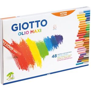 GIOTTO Olio Maxi Oil Pastel Set for Children, 48 Assorted Colours, Large Kids Artist Pastels, For Home and Schools GIOTTO Olio Maxi Oil Pastel Set for Children, 48 Assorted Colours, Large Kids Artist Pastels, For Home and Schools