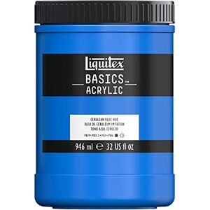 Liquitex Basics Acrylic Paint, Cerulean Blue Hue, 946 ml Pot Liquitex Basics Acrylic Paint, Cerulean Blue Hue, 946 ml Pot