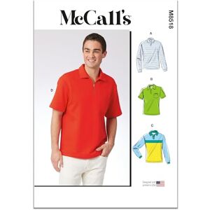 McCall's MCCALLS Sewing Pattern M8518A Men's Polo Shirts A (S-M-L-XL-XXL) McCall's MCCALLS Sewing Pattern M8518A Men's Polo Shirts A (S-M-L-XL-XXL)