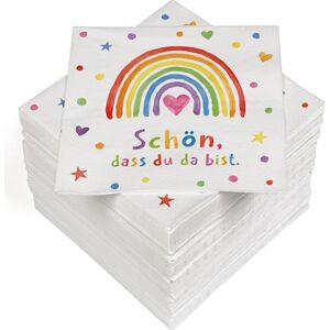 HEKU 100 Rainbow Napkins - 3-ply, Absorbent, Practical Packaging HEKU 100 Rainbow Napkins - 3-ply, Absorbent, Practical Packaging