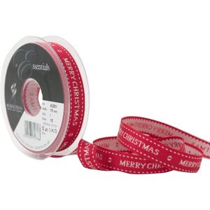 Berisfords 15 mm Cottage Christmas Wishes Ribbon, Red Berisfords 15 mm Cottage Christmas Wishes Ribbon, Red