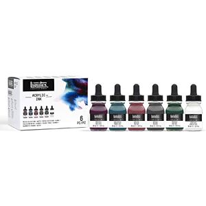 Liquitex Professional Acrylic Ink, Set of 6 x 30 ml Muted Colours Liquitex Professional Acrylic Ink, Set of 6 x 30 ml Muted Colours
