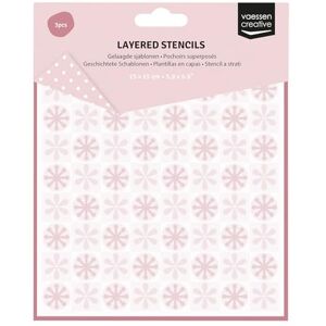 Creative Labs Layered Stencils Checkered Pattern 3 Pcs Reusable Stencils for Crafts of 5.9 x 5.9" (15 x 15 cm) Scrapbooking, Cardmaking and Papercrafts Creative Labs Layered Stencils Checkered Pattern 3 Pcs Reusable Stencils for Crafts of 5.9 x 5.9" (15 x 15 cm) Scrapbooking, Cardmaking and Papercrafts