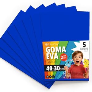 OFITURIA Eva Rubber for School and Creative Crafts, Coloured Foam Sheets for DIY Projects, Art, Children's Decoration, Scrapbooking, Craft Designs 40 x 30 cm (Blue, 5 Pcs) OFITURIA Eva Rubber for School and Creative Crafts, Coloured Foam Sheets for DIY Projects, Art, Children's Decoration, Scrapbooking, Craft Designs 40 x 30 cm (Blue, 5 Pcs)