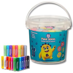 Little Brian Paint Sticks For Kids 20 Pack Assorted Colours & Fun Storage Bucket Mess-Free, Easy Clean Up, Fast Drying Action, Vibrant Colours, Multi-Surface, Twist & Paint Little Brian Paint Sticks For Kids 20 Pack Assorted Colours & Fun Storage Bucket Mess-Free, Easy Clean Up, Fast Drying Action, Vibrant Colours, Multi-Surface, Twist & Paint