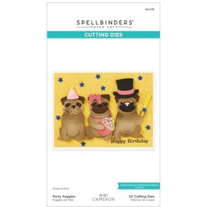 Spellbinders S5-632 Party Puggles Etched Dies - Etched Dies Spellbinders S5-632 Party Puggles Etched Dies - Etched Dies