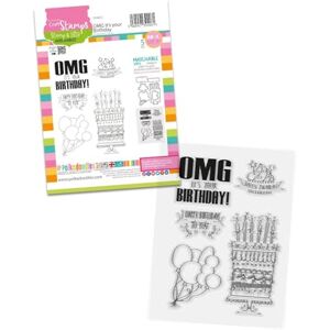 Polkadoodles OMG Birthday A6 Stamp Polkadoodles OMG Birthday A6 Stamp