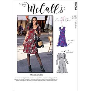 McCall's McCalls Pattern M8064Y Misses' Knit Dresses with V, Crew or Scoop Necklines Y (XSM-SML-MED), Paper, Multicoloured McCall's McCalls Pattern M8064Y Misses' Knit Dresses with V, Crew or Scoop Necklines Y (XSM-SML-MED), Paper, Multicoloured