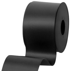 Les Petits Rubans 100% Polyester Double Sided Satin Ribbon for Weddings, Gift Wrapping, Floral Arrangements, Crafts, Cakes, Bows, Decorations, 63mm x 25m, Black Les Petits Rubans 100% Polyester Double Sided Satin Ribbon for Weddings, Gift Wrapping, Floral Arrangements, Crafts, Cakes, Bows, Decorations, 63mm x 25m, Black