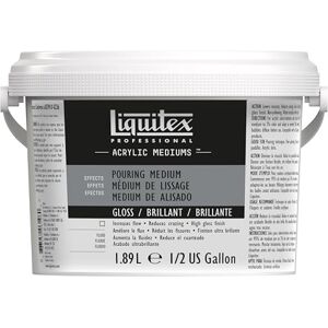 Liquitex 5343 Professional Pouring medium, waterproof, non-yellowing, flexible, increases paint flow acrylic paint pouring medium 1.89 litre bottle Liquitex 5343 Professional Pouring medium, waterproof, non-yellowing, flexible, increases paint flow acrylic paint pouring medium 1.89 litre bottle