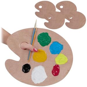 Relaxdays Set of 5 Mixing Palettes, Natural and Acrylic, 26 x 30 cm Relaxdays Set of 5 Mixing Palettes, Natural and Acrylic, 26 x 30 cm