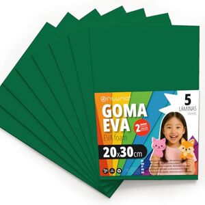 OFITURIA Eva Rubber for School and Creative Crafts, Coloured Foam Sheets for DIY Projects, Art, Children's Decoration, Scrapbooking, Craft Designs 20 x 30 cm (Dark Green, 5 Pcs) OFITURIA Eva Rubber for School and Creative Crafts, Coloured Foam Sheets for DIY Projects, Art, Children's Decoration, Scrapbooking, Craft Designs 20 x 30 cm (Dark Green, 5 Pcs)