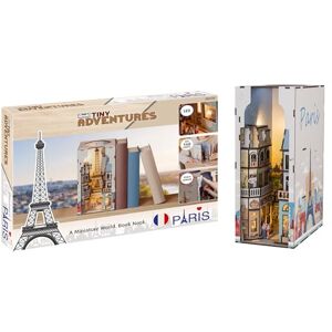 Revell Paris: Tiny Adventures Paris Book Nook Magical Miniature World for Your Bookshelf, 168 Laser-Cut Wooden Parts with fine Details Atmospheric LED Ambient Lighting Revell Paris: Tiny Adventures Paris Book Nook Magical Miniature World for Your Bookshelf, 168 Laser-Cut Wooden Parts with fine Details Atmospheric LED Ambient Lighting