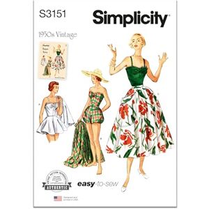 Simplicity Sewing Pattern SS3151Y5 Misses' One Piece Bathing Suit and Skirt Y5 (18-20-22-24-26) Simplicity Sewing Pattern SS3151Y5 Misses' One Piece Bathing Suit and Skirt Y5 (18-20-22-24-26)