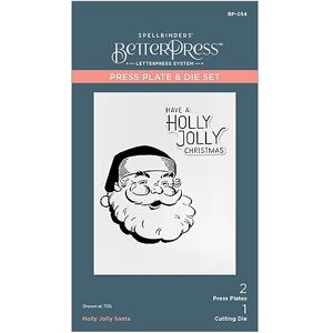 Spellbinders Holly Jolly Santa Press Plate & Die Set from The More BetterPress Christmas Collection Spellbinders Holly Jolly Santa Press Plate & Die Set from The More BetterPress Christmas Collection