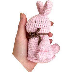 KNITTY CRITTERS – Easter – Pink Chocolate Bunny Beginner-Friendly Crochet Craft Kit with Recycled Yarn KNITTY CRITTERS – Easter – Pink Chocolate Bunny Beginner-Friendly Crochet Craft Kit with Recycled Yarn