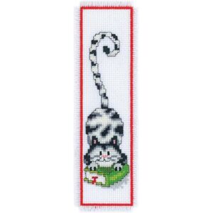 Vervaco Bookmark Black and White Cat Counted Cross Stitch Kit, Multi-Colour Vervaco Bookmark Black and White Cat Counted Cross Stitch Kit, Multi-Colour