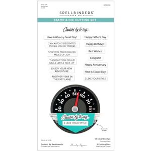 Spellbinders Cruisin' by Sentiments Clear Stamp & Die Set from The Classic Road Legends Collection by Mindy Eggen Spellbinders Cruisin' by Sentiments Clear Stamp & Die Set from The Classic Road Legends Collection by Mindy Eggen