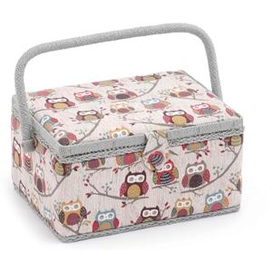 Hobby Gift Exclusive Medium Sewing Craft Hobby Storage Box, Accessories Tray Pin Cushion Pocket PVC Handle 18.5 x 25.5 x 14.5cm, Hoot Hobby Gift Exclusive Medium Sewing Craft Hobby Storage Box, Accessories Tray Pin Cushion Pocket PVC Handle 18.5 x 25.5 x 14.5cm, Hoot