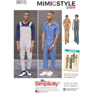 Simplicity 8615Pattern 8615 Men's Vintage Jumpsuit and Overalls, Paper, White, AA (34-36-38-40-42) Simplicity 8615Pattern 8615 Men's Vintage Jumpsuit and Overalls, Paper, White, AA (34-36-38-40-42)