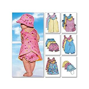 Butterick Patterns B5625 Size Large L-XL Infants Romper Jumper Panties and Hat, Pack of 1, White Butterick Patterns B5625 Size Large L-XL Infants Romper Jumper Panties and Hat, Pack of 1, White