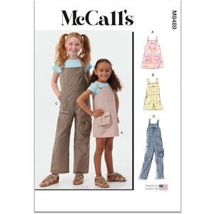 McCall's MCCALLS Sewing Pattern M8489K5 Children's and Girls' Pinafore and Overalls K5 (7-8-10-12-14) McCall's MCCALLS Sewing Pattern M8489K5 Children's and Girls' Pinafore and Overalls K5 (7-8-10-12-14)
